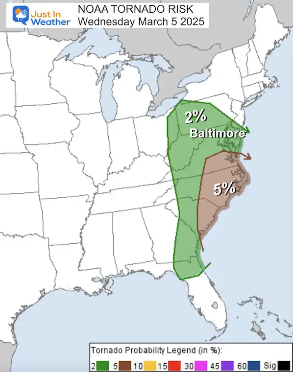 Tornado Risk From NOAA for March 5 2025