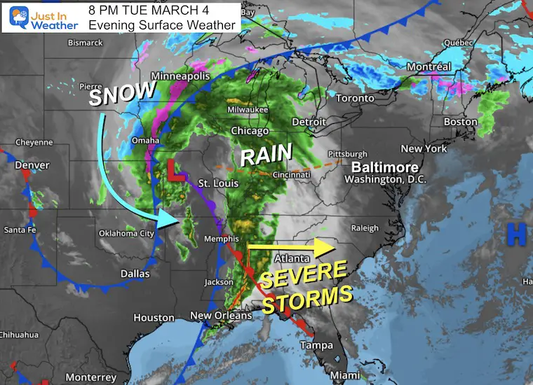 March 4 weather storm Tuesday night