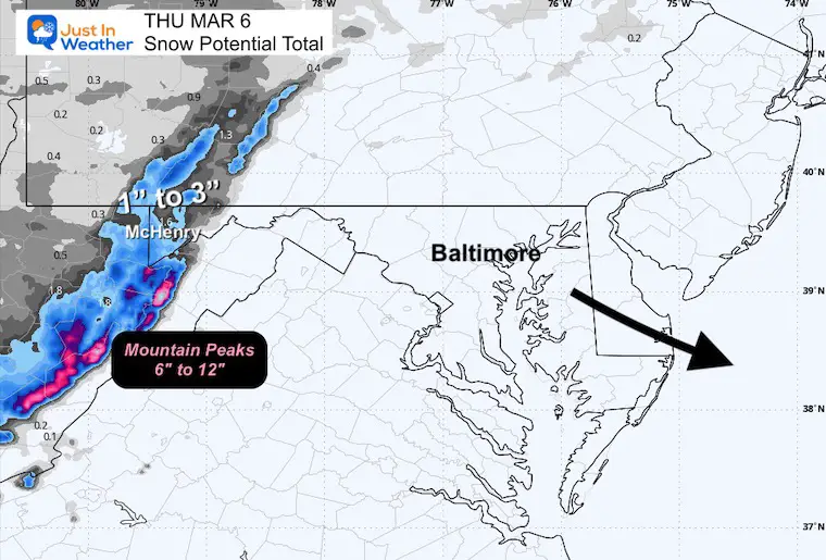 March 6 weather snow forecast Thursday