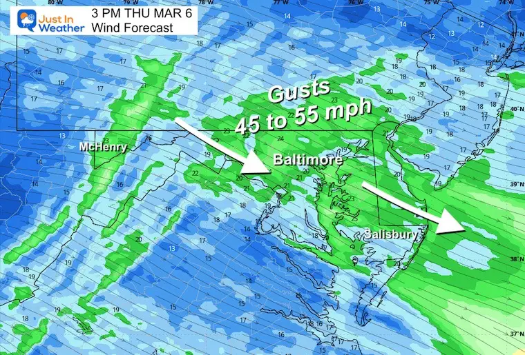 March 6 Wind Gust Thursday