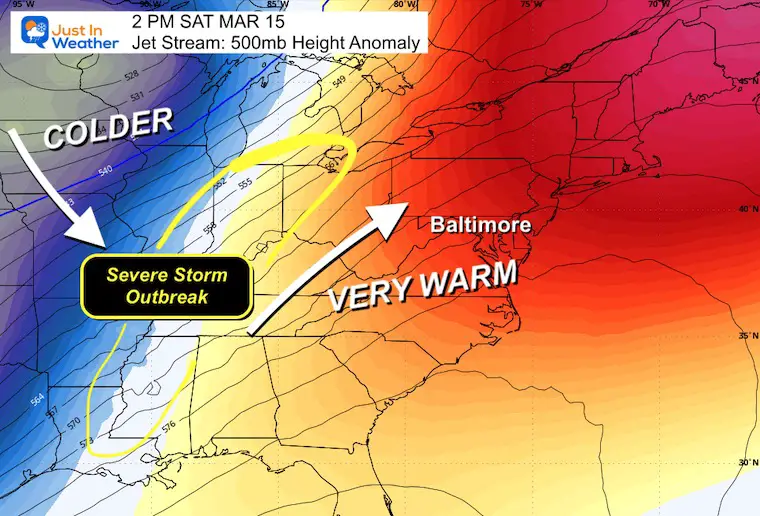 March 8 weather forecast jet stream next weekend