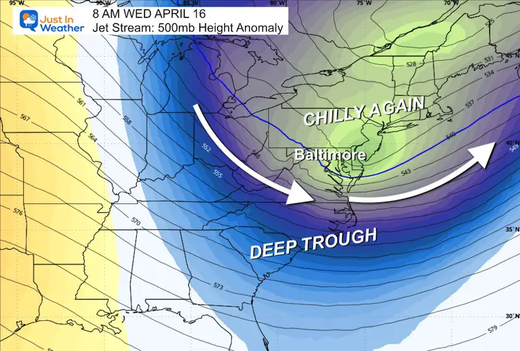 April 12 weather jet stream forecast Wednesday