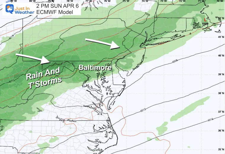 April 4 weather rain storm Sunday afternoon