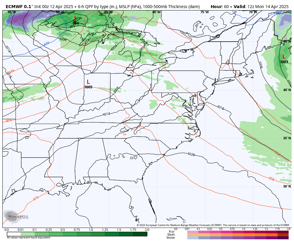 April 12 weather rain forecast storm next week