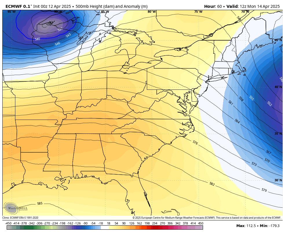 April 12 weather jet stream forecast