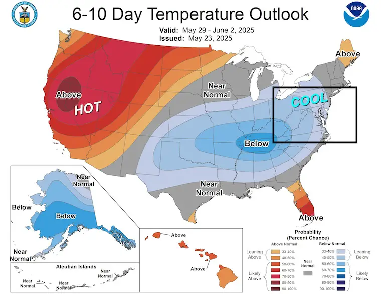 May 24 weather NOAA temperature outlook