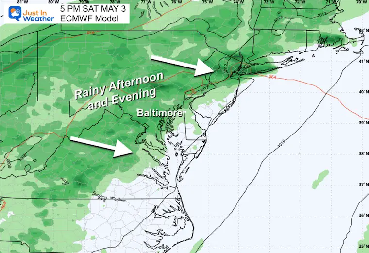 May 1 weather rain Saturday afternoon