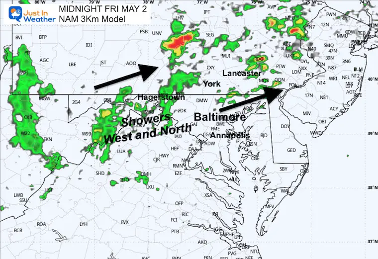 May 1 weather forecast rain radar midnight
