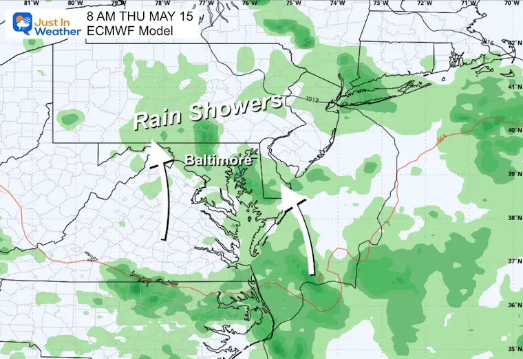 May 10 weather rain forecast Thursday