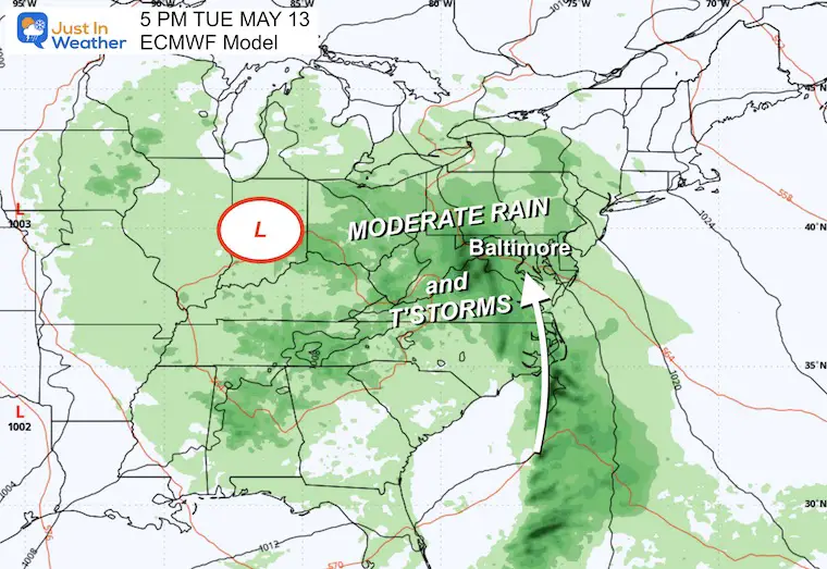 May 12 weather forecast Tuesday