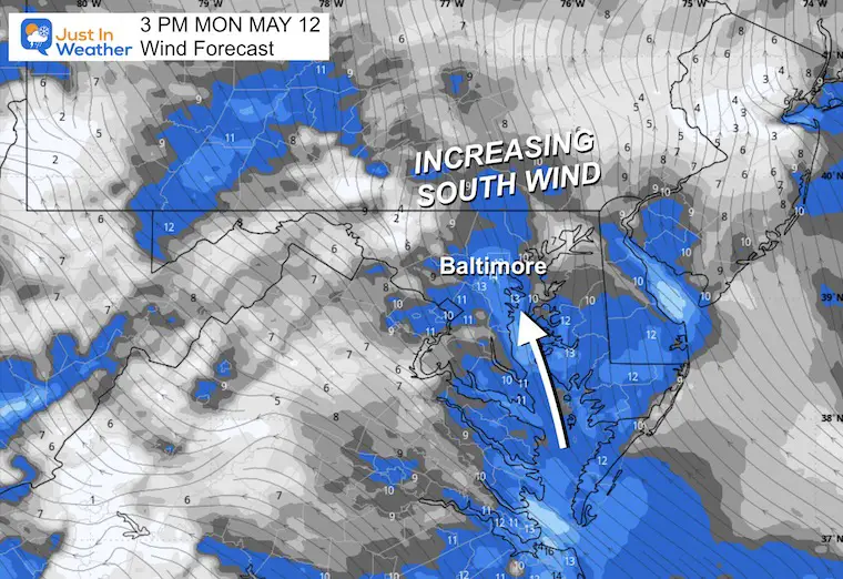 May 12 weather wind Monday