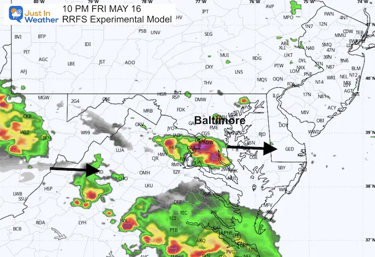 May 15 weather weather radar forecast Friday 10 PM
