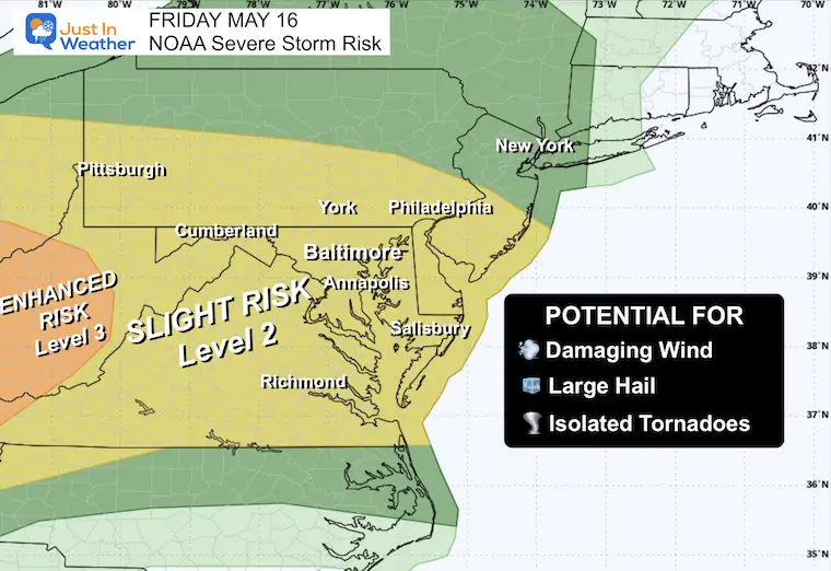 May 16 NOAA Severe Storm Risk Friday