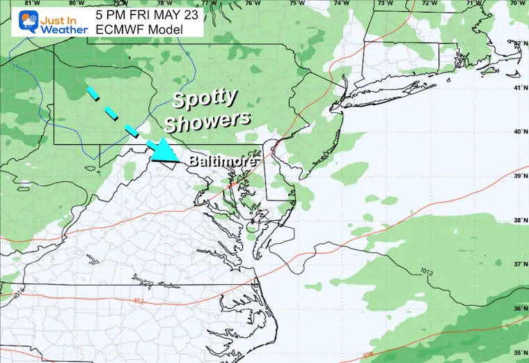 May 18 weather storm forecast rain Friday afternoon