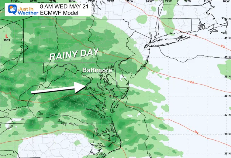 May 18 weather storm forecast rain Wednesday