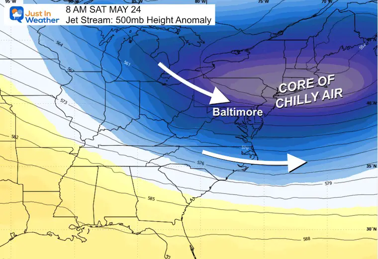 May 19 weather forecast jet stream Saturday