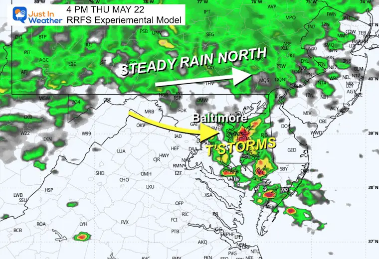 May 20 weather storm radar rain Thursday afternoon RRFS