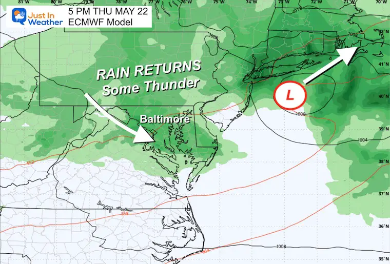 May 20 weather storm forecast rain Thursday
