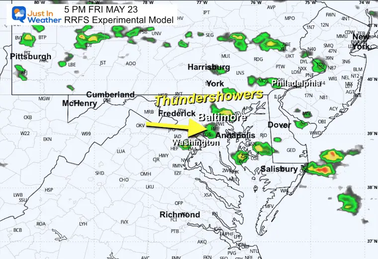 May 22 weather storm radar Friday afternoon