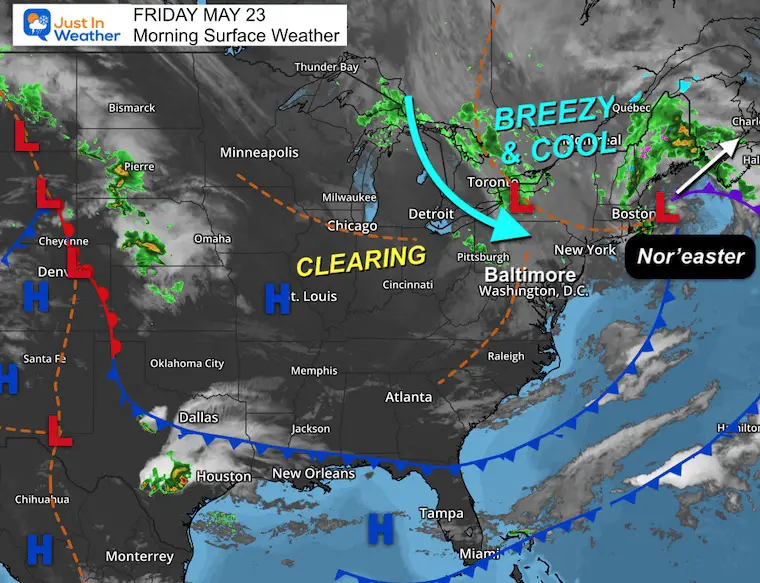 May 23 weather Friday morning