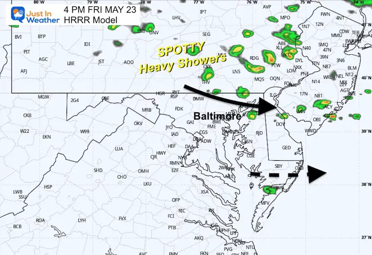 May 22 weather forecast radar rain storm Friday afternoon