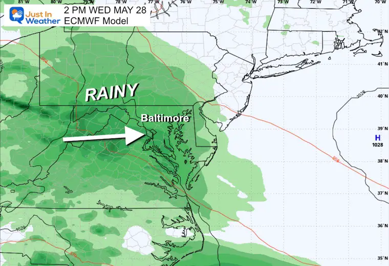 May 24 weather rain Wednesday