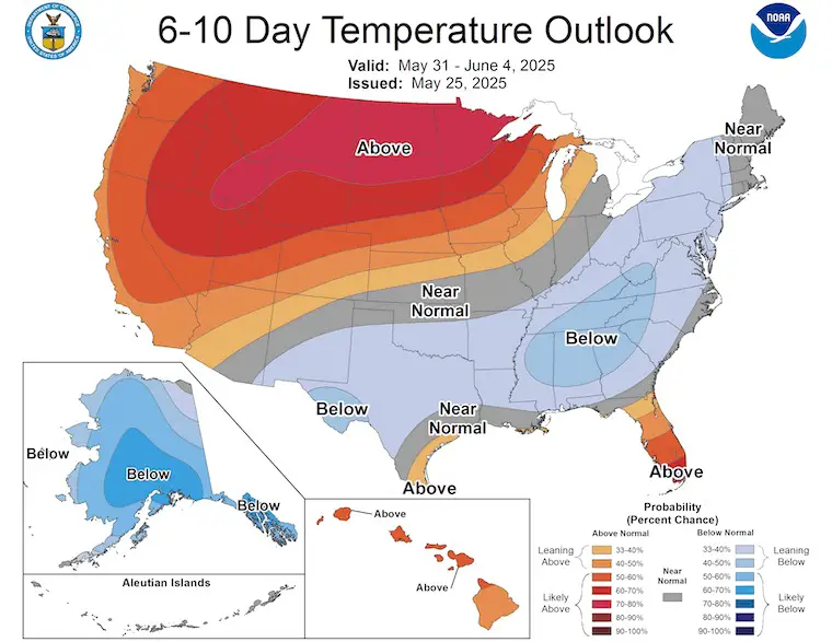 May 26 NOAA Temperature Outlook