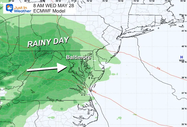 May 26 weather rain forecast Wednesday morning