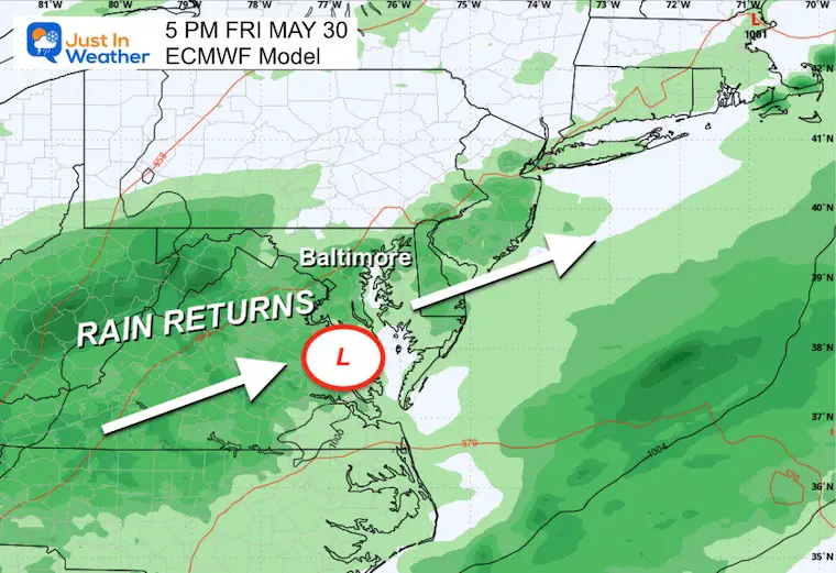 May 27 weather rain forecast Friday