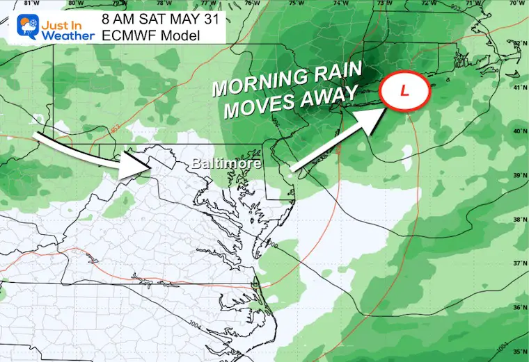 May 27 weather rain forecast Saturday morning