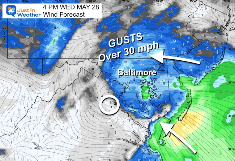May 28 weather wind Wednesday afternoon