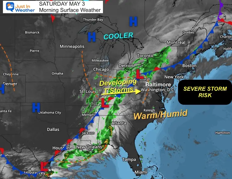 May 3 weather Saturday morning