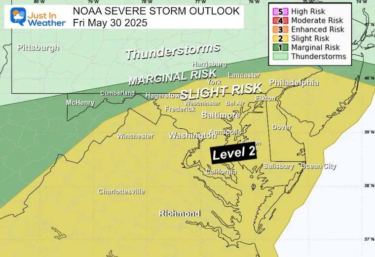 May 30 UPDATE NOAA Severe Storm Risk
