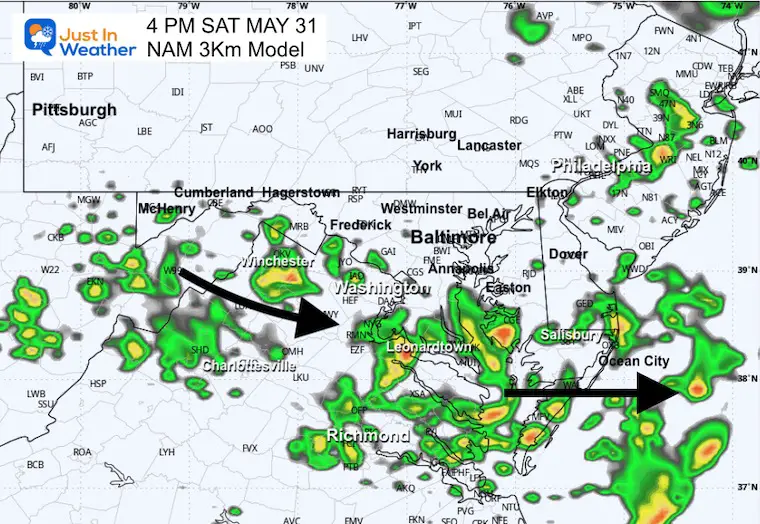 May 30 weather rain radar Saturday afternoon