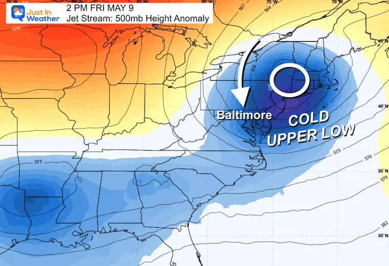 May 4 weather jet stream forecast Friday