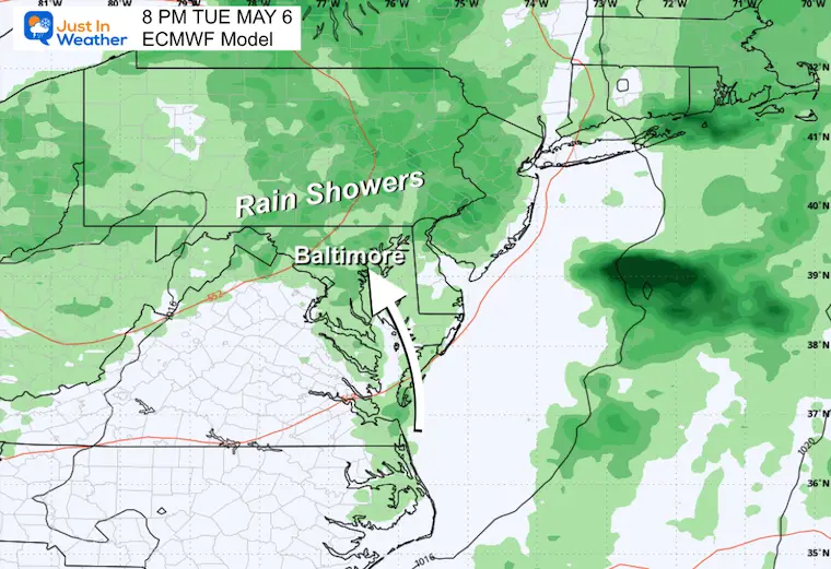 May 4 weather rain Tuesday afternoon