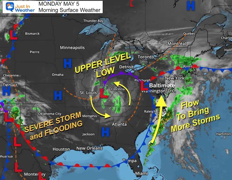 May 5 weather storm Monday morning