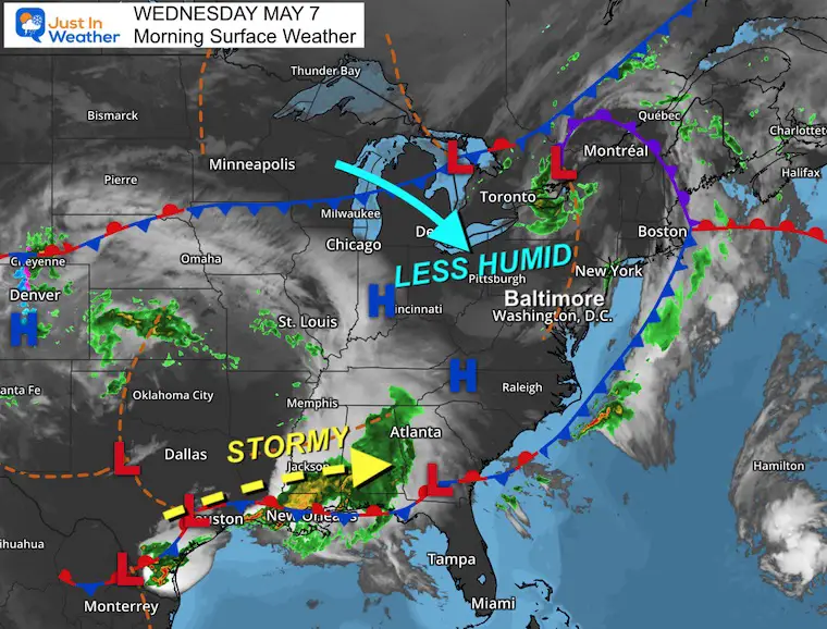 May 7 weather Wednesday Morning