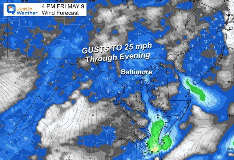 May 9 weather wind forecast Friday