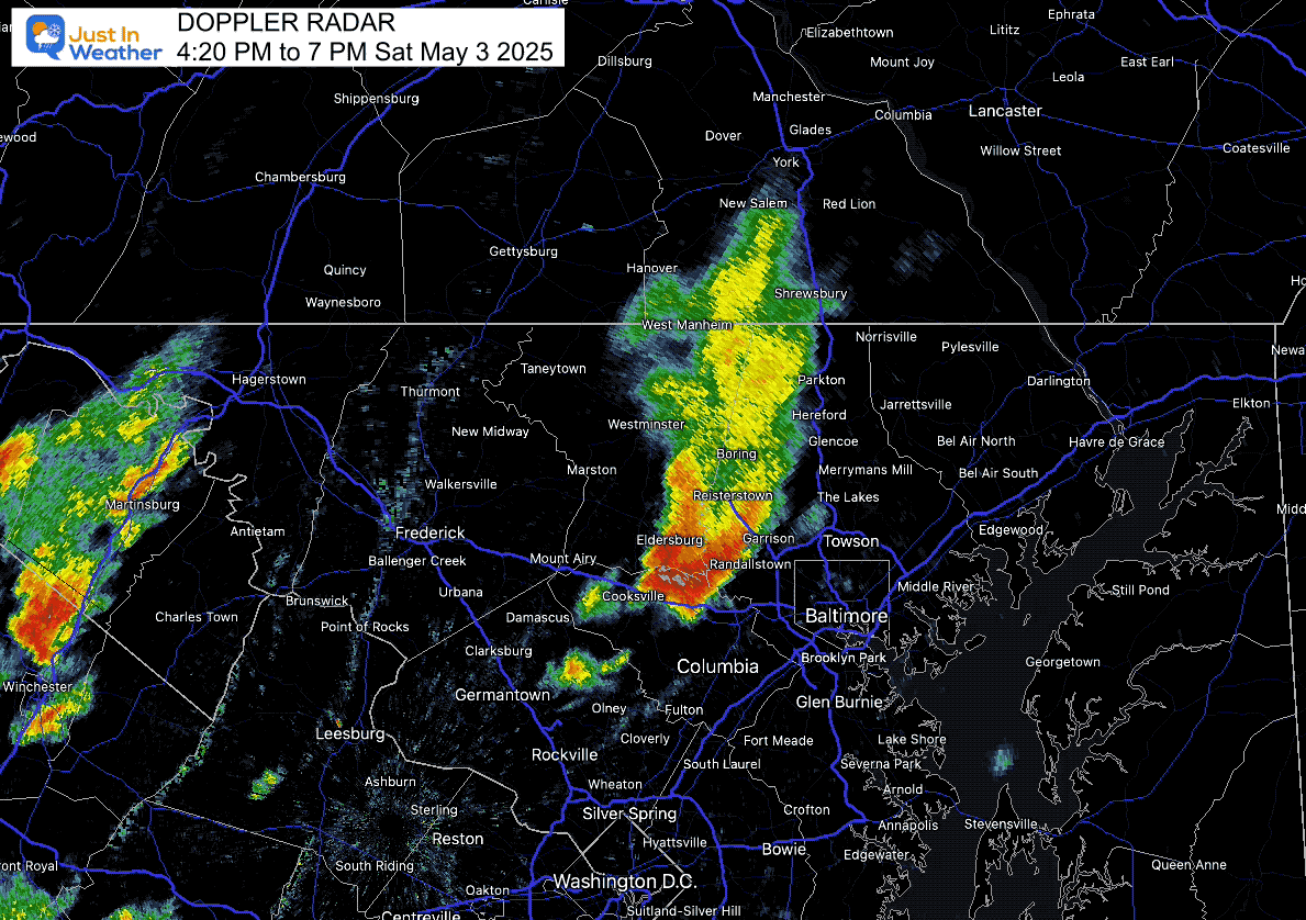 Storm Radar Central Maryland May 3