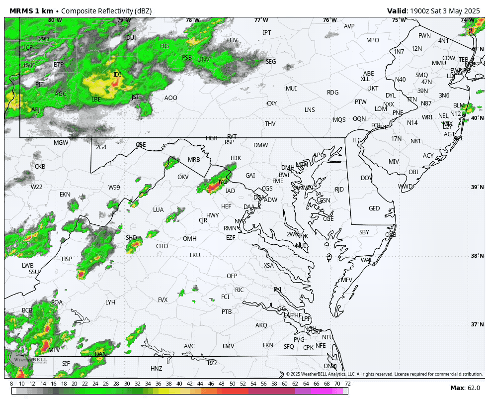 Storm Radar Saturday May 3