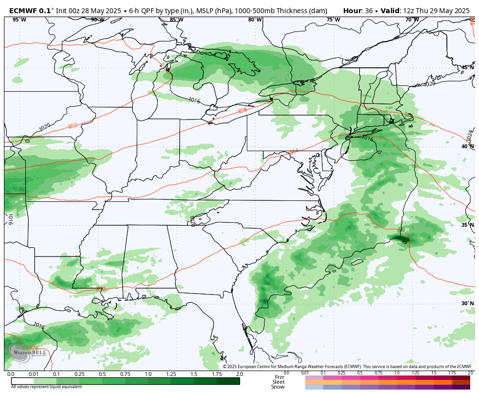 May 28 weather storm forecast ECMWF Model