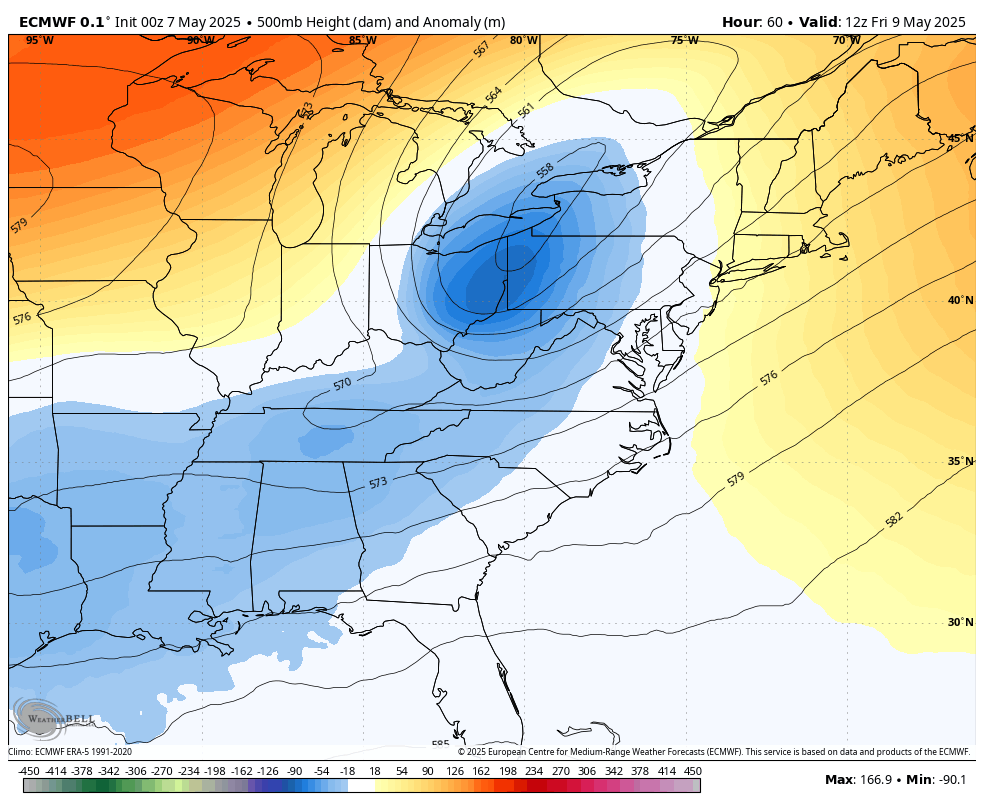 May 7 weather forecast jet stream weekend