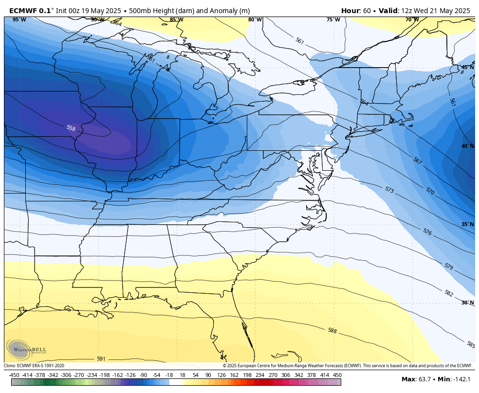 May 19 weather forecast jet stream Memorial Weekend