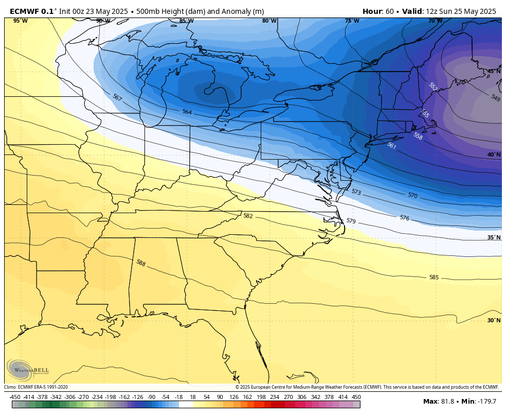 May 23 weather jet stream forecast