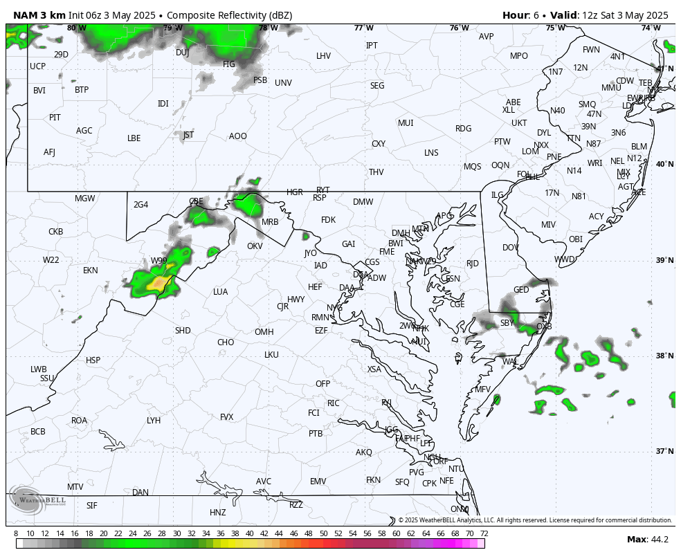 May 3 weather storm radar Saturday forecast
