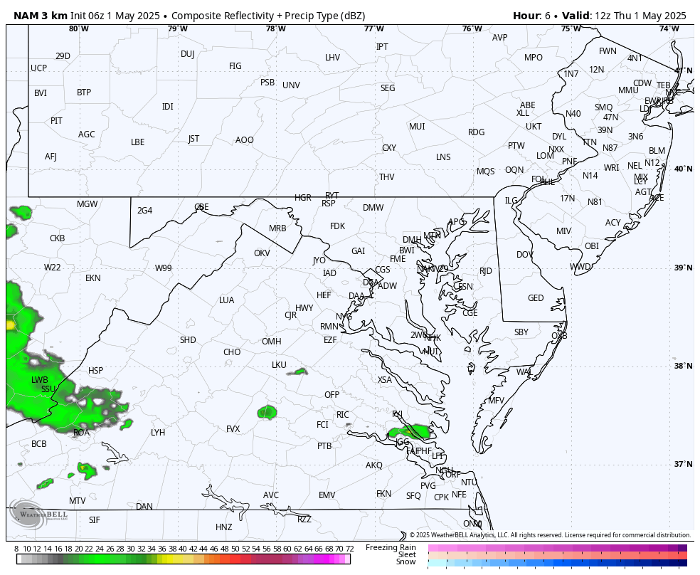 May 1 weather radar storm forecast Thursday