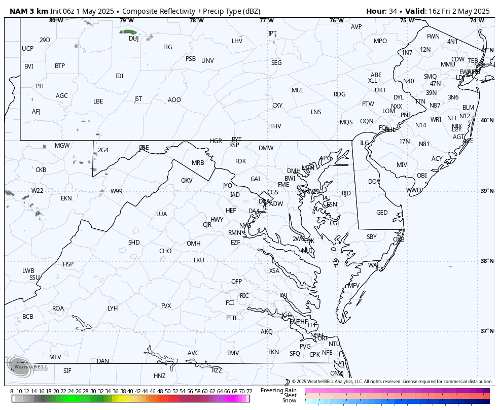 May 1 weather radar storm forecast Friday