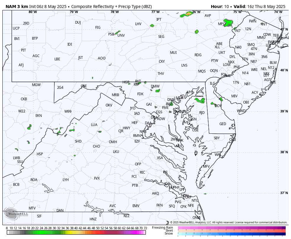 May 8 weather rain storm radar Thursday