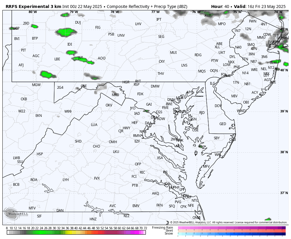 May 22 weather storm radar Friday